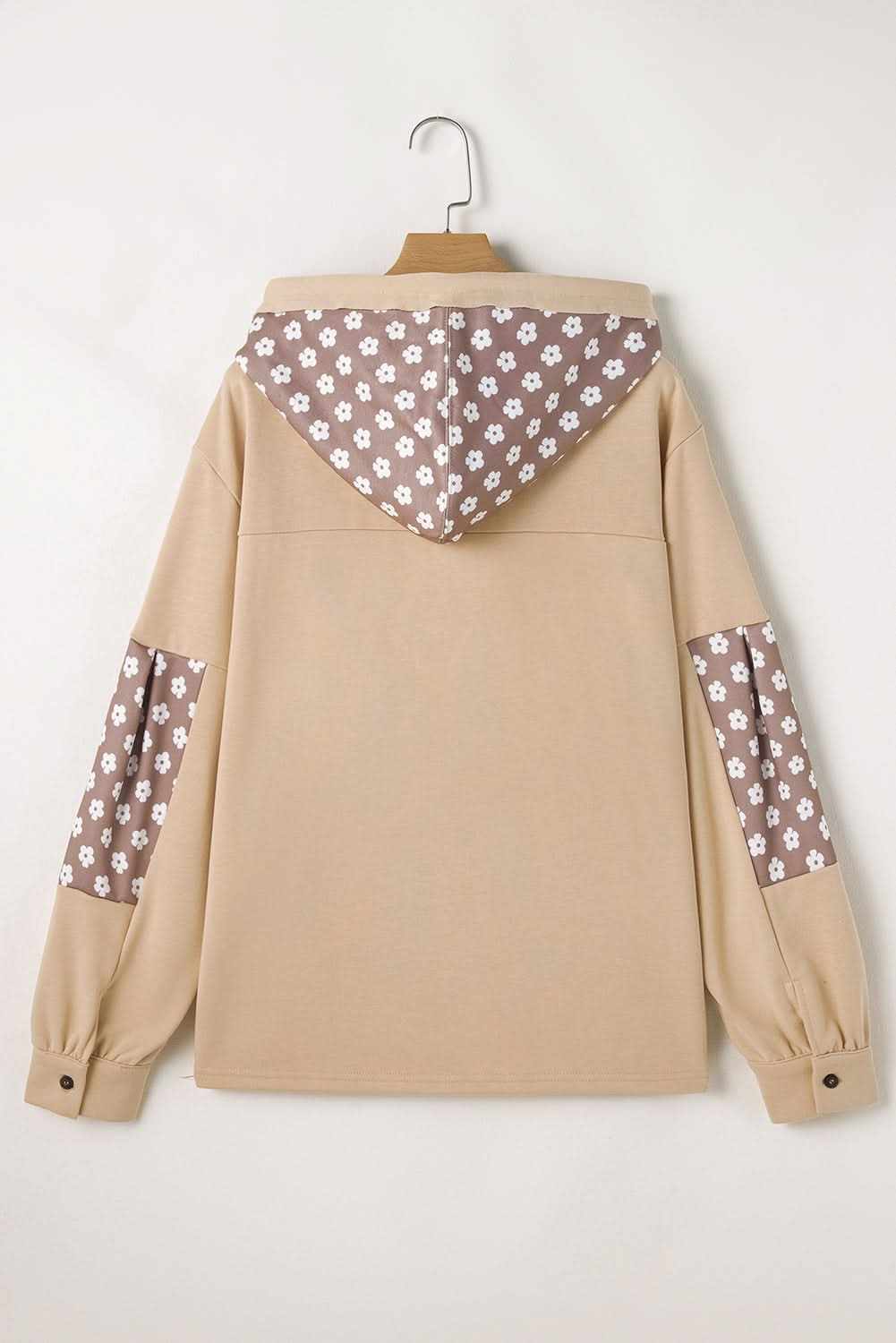 Apricot floral star patch hoodie - Love Salve
